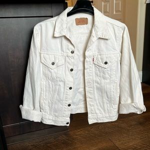 Vintage Levi White Jean Jacket